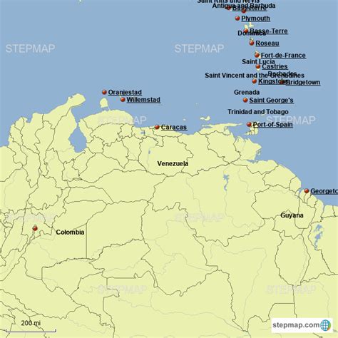 Stepmap Mapa Landkarte Für Venezuela