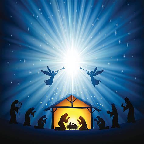 Nativity Angels Clip Art Vector Images And Illustrations Istock