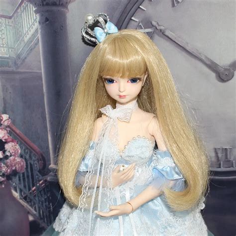Bjd Nude Doll 14 Joint Body With Makeup Including Light Blue Lace Elegant Outfit And Shoes 45cm