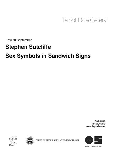 Stephen Sutcliffe Sex Symbols In Sandwich Signs Docslib
