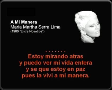Angélica Italia Maria Martha Serra Lima A Mi Manera