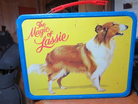 Vintge Retro 1978 Lassie Metal Lunchbox Thermos By Scootersshop