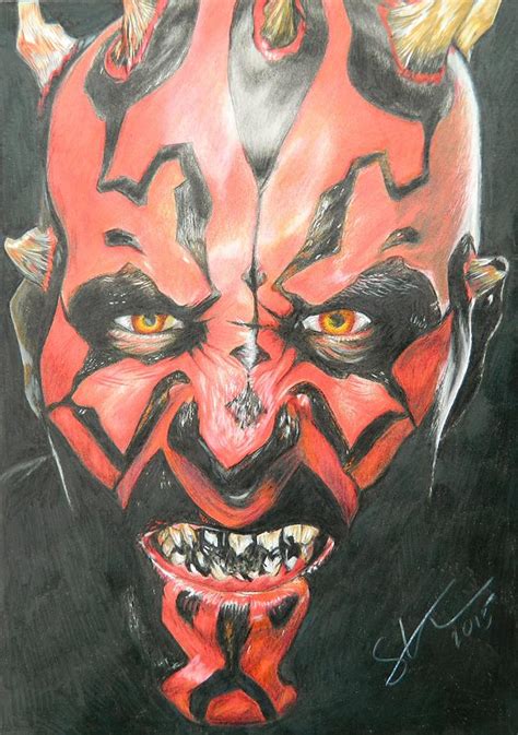 Star Wars Darth Maul Sketch Drawing By Scott Strachan