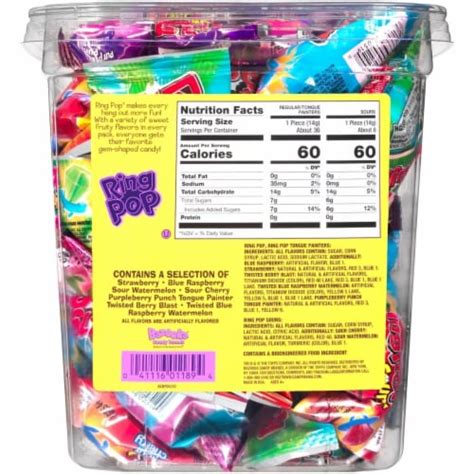 Topps Ring Pop Candy Jar Assorted Flavors 44 Count 1 Unit Kroger