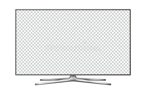 Realistic Tv Screen Smart Tv Mockup Blank Television Template Vector