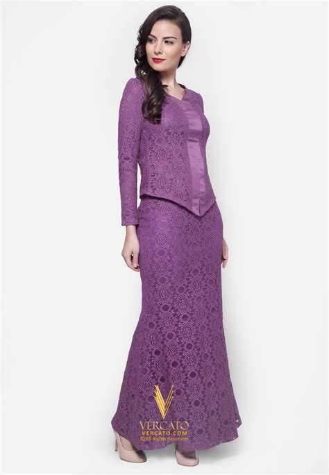 Baju Kebaya Lace  Vercato Ella in Purple. Buy sample and elegance