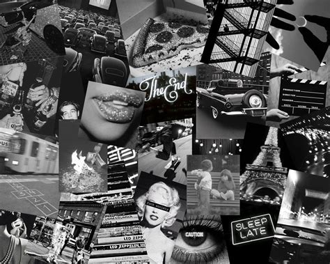 Black And White Collage With Various Images
