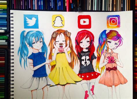 Social Media Girls By Mikulika On Deviantart