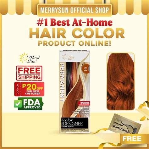 Merry Sun Permanent Hair Color Light Copper Blonde Shopee Philippines
