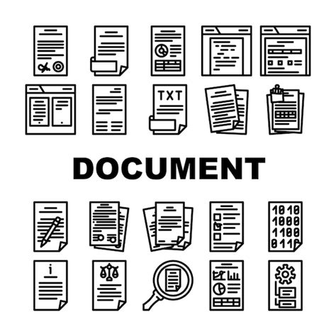 Premium Vector Document Business File Office Icons Set Vector Paper