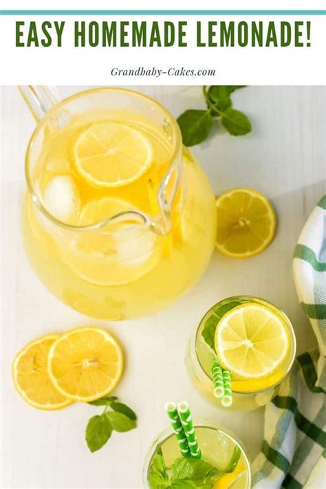 This Southern Homemade Lemonade Recipe Is Easily Made With Fresh Squeezed Lemons Sugar And
