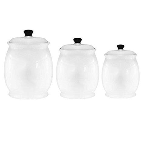 American Atelier White 3 Piece Canister Set White Set