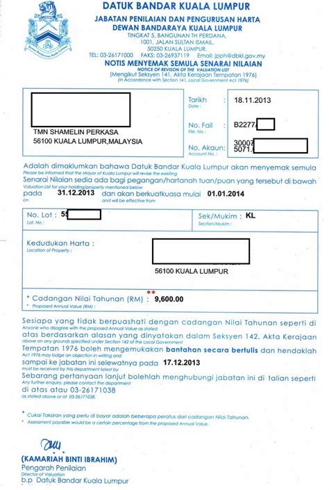 If we own a house or shop house in malaysia, we have to pay cukai taksiran, a local council tax every year. cukai pintu atau cukai taksiran Dewan Bandaraya Kuala ...