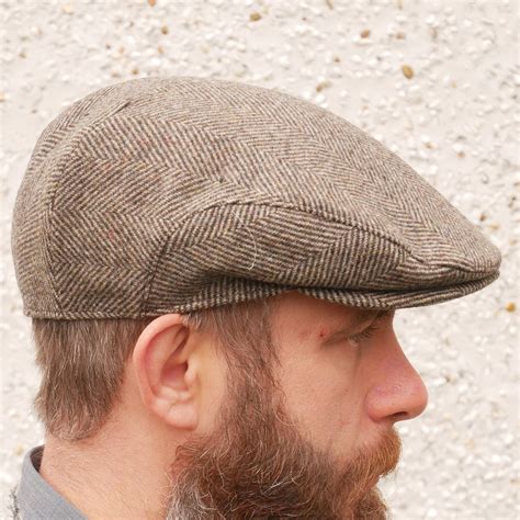 Traditional Irish Tweed Flat Cap Newsboy Cap Brownbeige