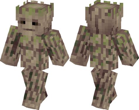 Groot The Amazing Plant From Gardians Of The Galaxy Minecraft Skin