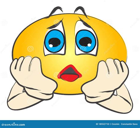 Worried Face Emoji Line Icon Vector Illustration CartoonDealer Com