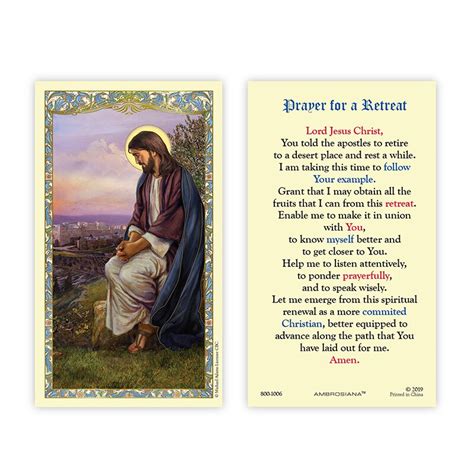Christ Overlooking Jerusalem Laminated Holy Card 25pk Devotional