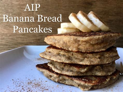 Banana bread was a staple around here for a long time, and then we got stuck on this blueberry sour cream cake for a little while. AIP Banana Bread Pancakes | Banana bread pancakes, Aip ...