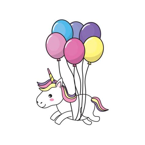 Unicorn Balloon Illustrations Royalty Free Vector Graphics And Clip Art