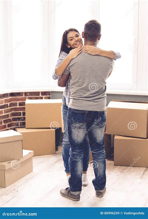 Young Couple Moving Stock Image Image Of Happy Male 80996259