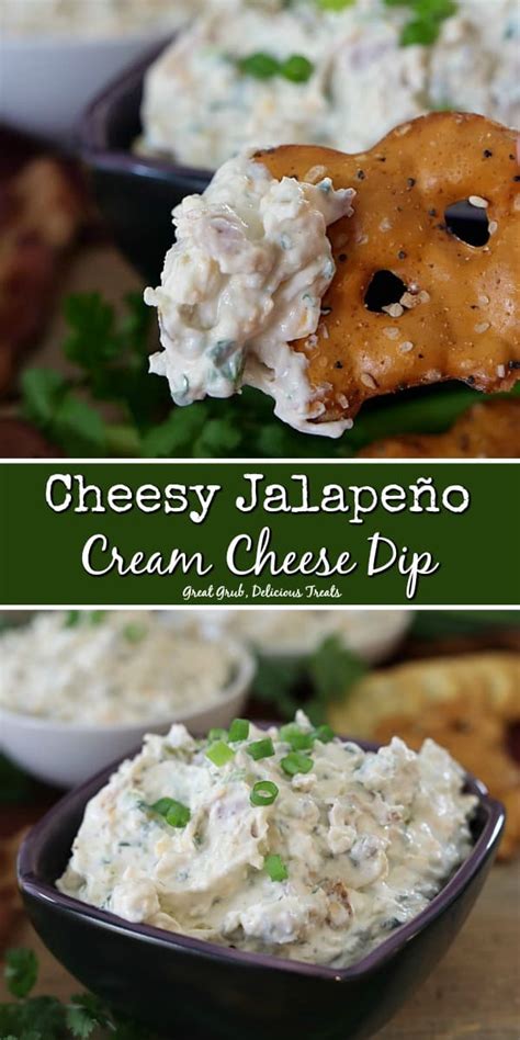 Cheesy Jalapeno Cream Cheese Dip Great Grub Delicious Treats