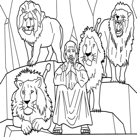 34 Daniel And The Lions Den Coloring Sheet Free