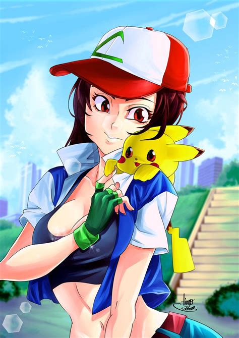 Ash Female Pokemon By B0ss23 Pokemon Pokemon Characters Pokemon Pokedex