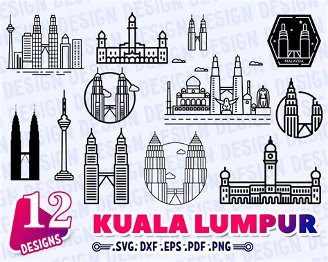 Kuala lumpur is located in wilayah persekutuan kuala lumpur, malaysia. KUALA LUMPUR SVG Malaysia Svg City Skyline Kuala Lumpur ...