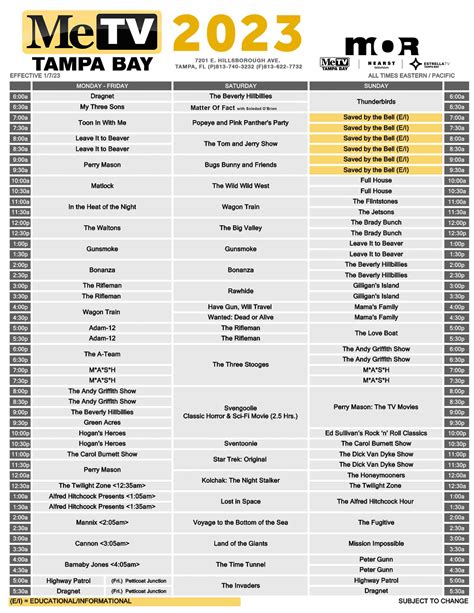 Metv New 2024 Lineup Schedule Printable - Image to u