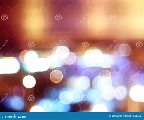 Bokeh City Lights Blurred Background Effect Stock Photo Image Of