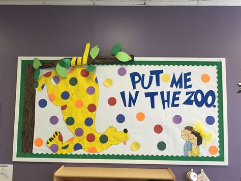 Some toddler ideas will be simple and some will be more complex, but all will be fun and outdoors…even in the midst of the crazy weather that may in midwest. Put me in the zoo. Dr. Seuss week. Bulletin board used for ...