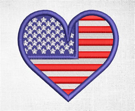 American Flag Machine Embroidery Designs Patriotic Designs Etsy