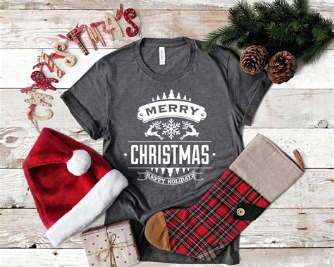 Mery Christmas Happy Holiday Shirt Merry Christmas Tshirt Etsy
