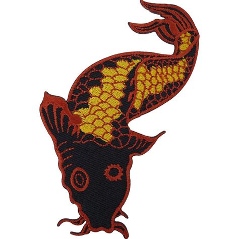 Japanese Koi Carp Fish Embroidered Iron Sew On Patch T Shirt Jacket