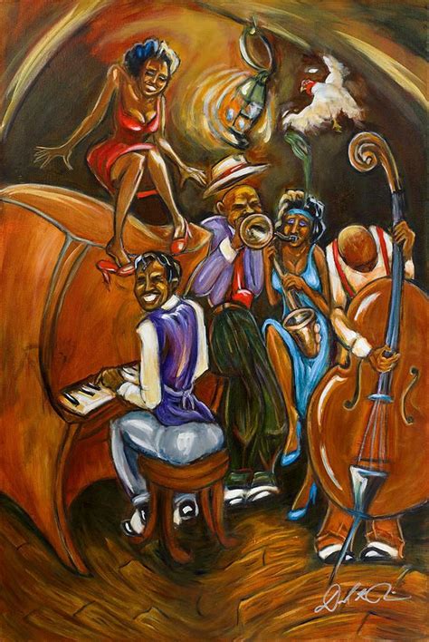 Jazz Painting Speakeasy By Daryl Price Jazz Art Jazz Painting