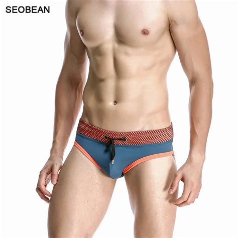 Y132 Seobean Swimsuit Mens Swimming Trunks Shorts Sexy Man Men Swimwear Gay Swim Beach Board