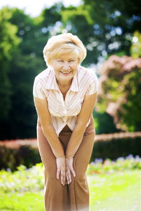 Vitality Independent Gracious Old Woman Granny Having Fun Stock Photo Image Of Golden Beauty