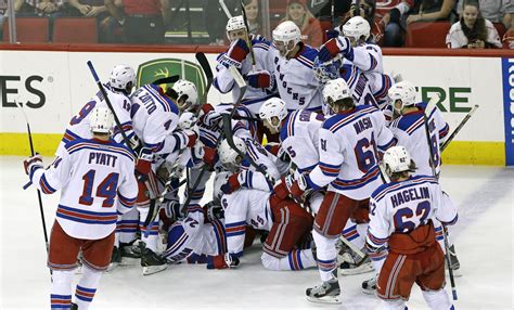 new york rangers | The New York Rangers celebrate Ryan Callahan's