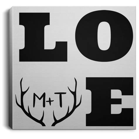 Personalized Love With Antlers Wall Hanging Six Shooter Ts