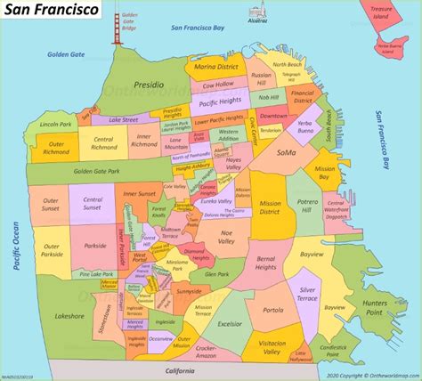 San Francisco Map California Us Detailed Maps Of San Francisco