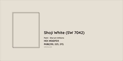 Shoji White SW 7042 Complementary Or Opposite Color Name And Code