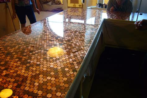 cents  sensibility   install  copper penny floor