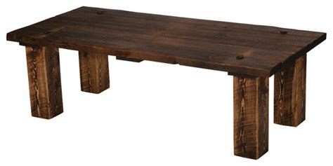 Crafted with solid wood and reinforced steel part, this coffee table strikes a rectangular silhouette featuring a thick frame, smooth sliding barn door. - Rustic Heritage Barn Door Coffee Table & Reviews | Houzz