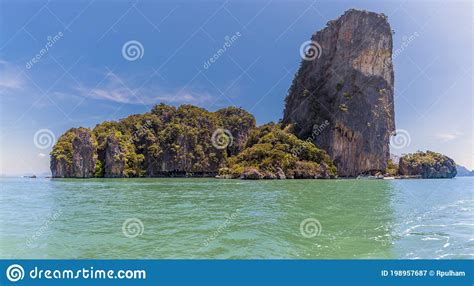 A Limestone Stack And Islet In Phang Nga Bay In Thailand Stock Image
