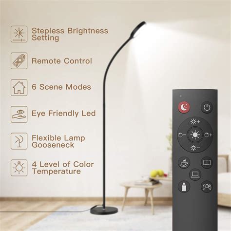 Dodocool Floor Lamp Remote And Touch Control 2500k 6000k Led Floor Lamp