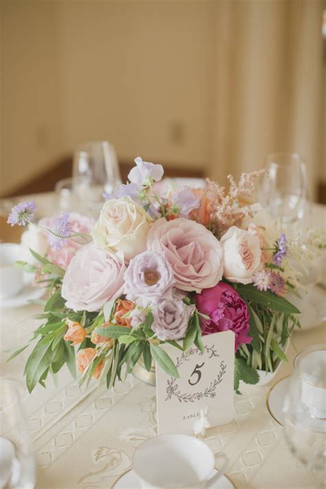 Pastel Rose And Peony Centerpiece Elizabeth Anne Designs The Wedding