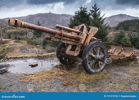 Old Rusted German Cannon From World War Ii Stock Photo Image Of
