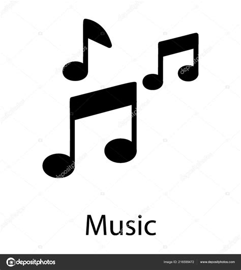 Musica Simbolo Ilustración De Signos De La Música Notas Blancas Y
