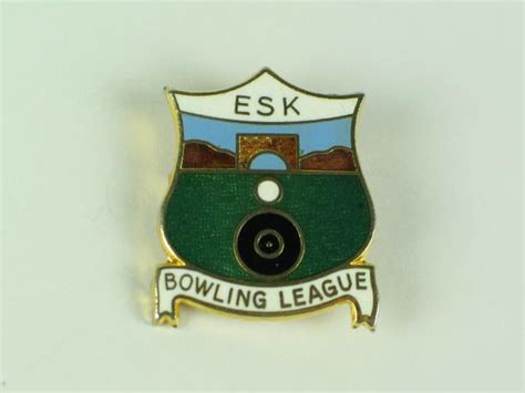 Lawn Bowls Club Enamel Badge Esk Bowling Club Enamel Badge Badge