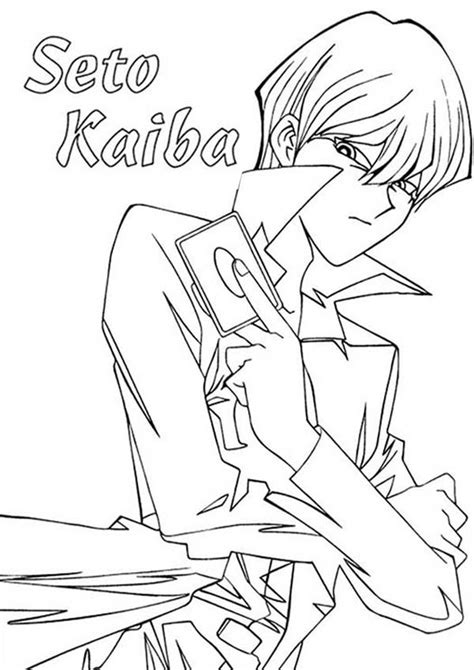 Seto Kaiba From Yu Gi Oh Coloring Page Netart Coloring Pages Yugioh Seto